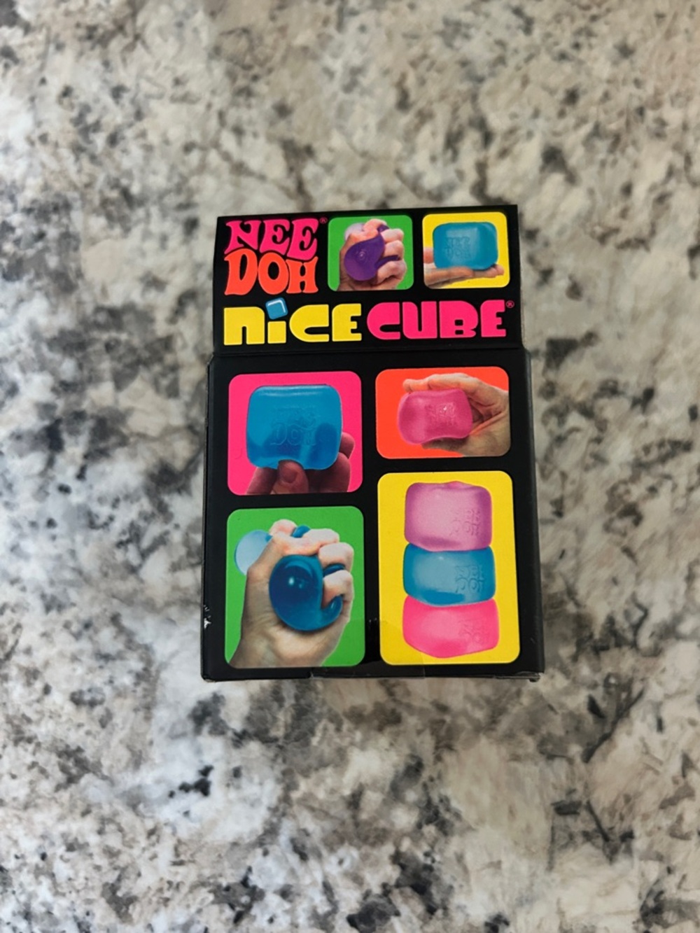 NeeDoh Nice Cube Blue Squishy Toy - Picture 5 of 7